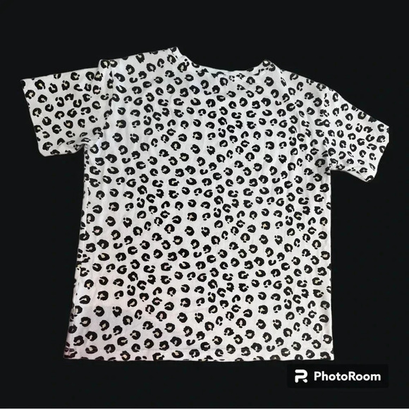 Never Fully Dressed Leopard Print T-shirt, White, Size M - Picture 3 of 8